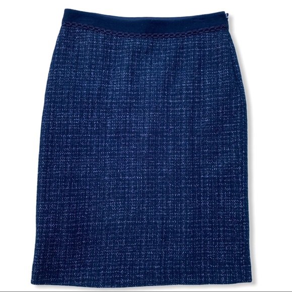 Tory Burch Dresses & Skirts - Tory Burch Textured Tweed Skirt Pencil Metallic